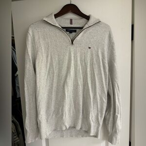 Tommy Hilfiger Light Gray Zip Pullover